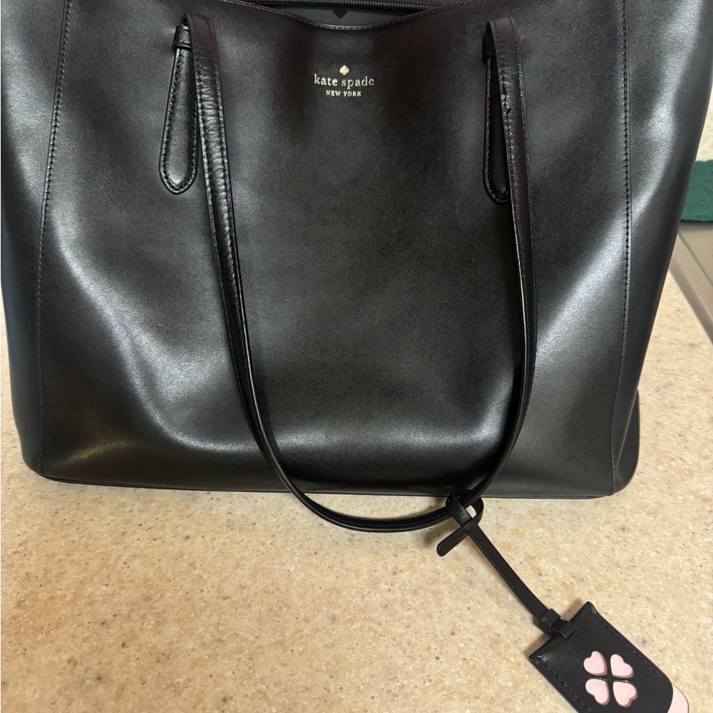 Kate Spade Black Leather Tote Bag